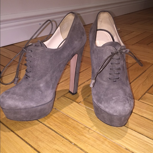 Prada Lace Up Booties 7 1/2