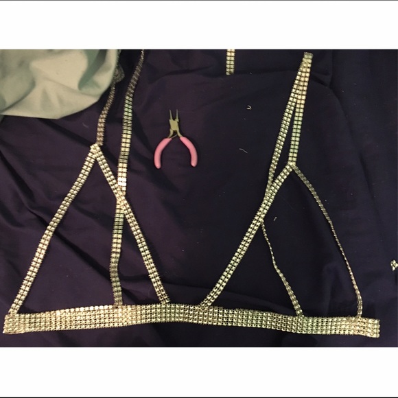 crystal bra chain