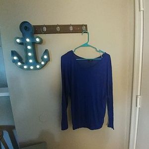CLOSET CLOSING-AUG 31 Blue Long Sleeve Tunic Top