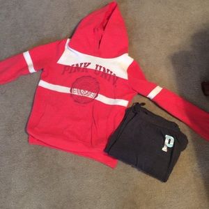 Pink VS hoodie & boyfriend pants bundle