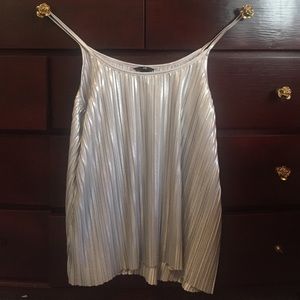 Silver, shimmery, rippled tank