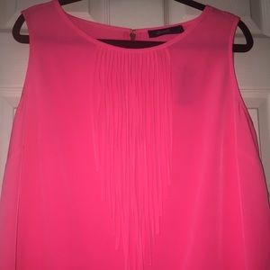 Pink Fringe Sheath Dress