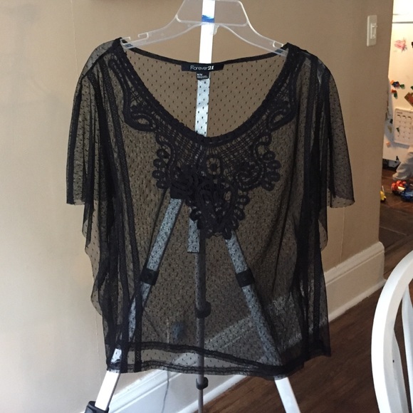 Sheer Black Top
