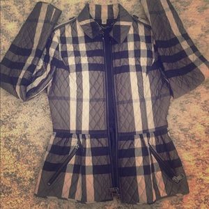 Burberry peplum pea coat