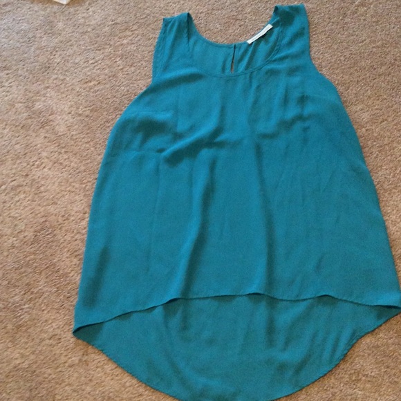 Sleeveless tank turquoise blue