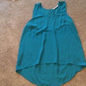 Sleeveless tank turquoise blue
