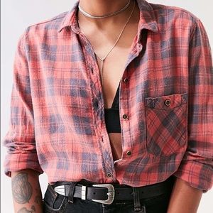 BDG Red Plaid Flannel