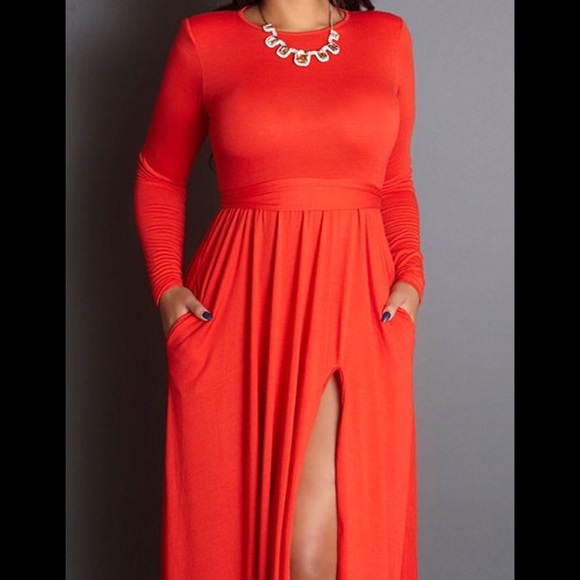 GRISEL Dress. HIGH SLIT GOWN Necklace Included!