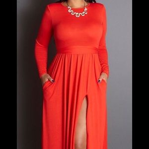 GRISEL Dress. HIGH SLIT GOWN Necklace Included!