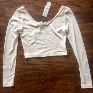 NWT Cream Gianni Bini Crop Top