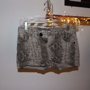 Snake print shorts