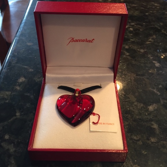 Baccarat heart pendant necklace