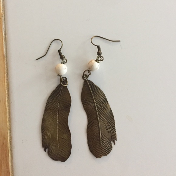 Dangly Feather Earrings