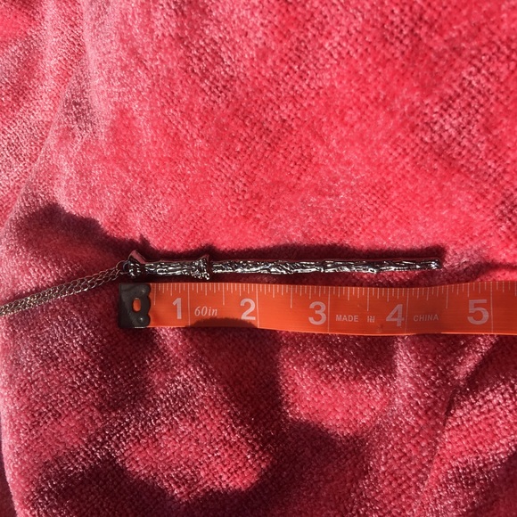 Whimsical Silver Harry Potter Wand Necklace (P2) - Picture 3 of 4