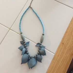Necklace with blue beads