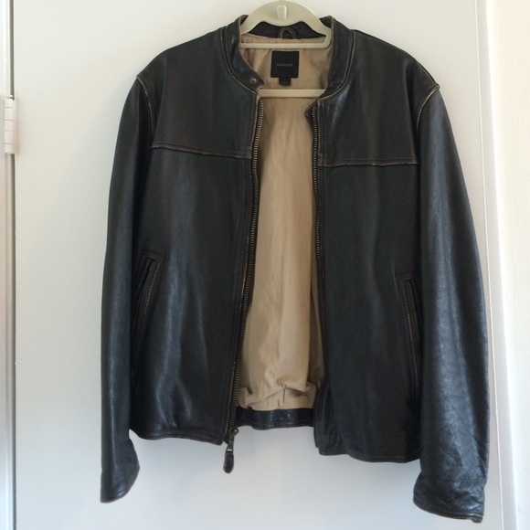 Brown Leather Jacket - Men's