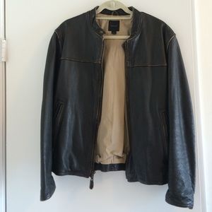 Brown Leather Jacket - Men's