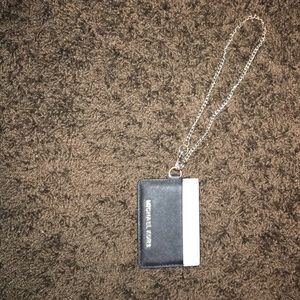 Michael kors wristlet id holder with chain
