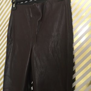 Dark Brown Leather Skinny