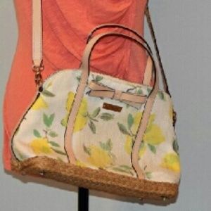 Authentic  Kate Spade Painterly lemon canvas bag