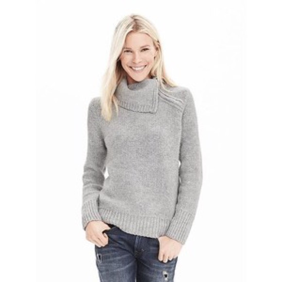 Banana republic zip cowl neck sweater