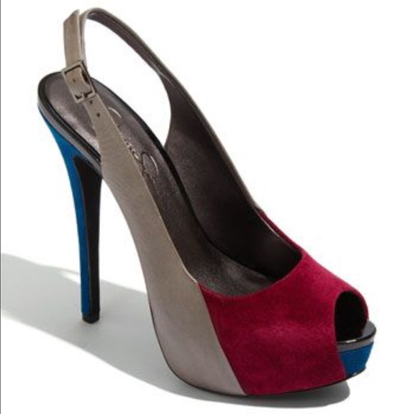 Jessica Simpson JS Simpson sling back peep toe
