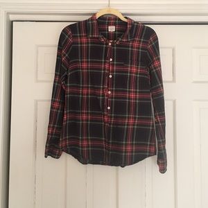 J. Crew button up plaid shirt