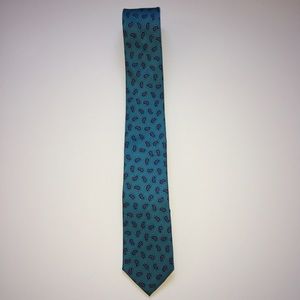 Express Micro-Paisley Tie, Turquoise