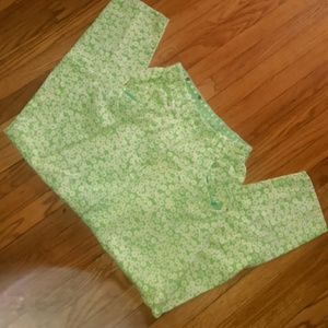 Rare Lilly Pulitzer Floral Print Pants Size 10