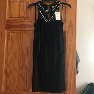 Wedding season! Cache black beaded cocktail dress!