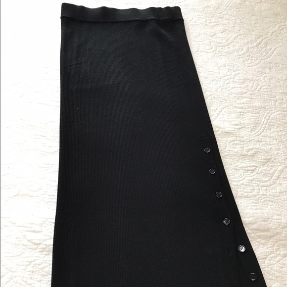 Ann Taylor Black Maxi Sweater Skirt