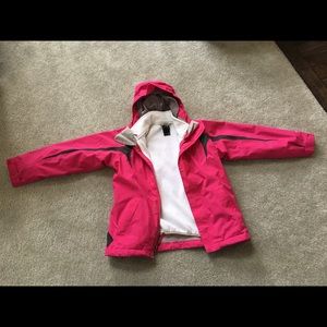 Girls' NORTH FACE 3-in-1 coat (Size 10/12)