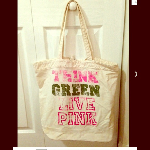 PINK Victoria's Secret Handbags - VS PINK Organic Canvas Tote