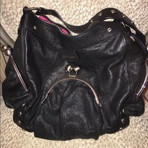 Betsey Johnson Black Leather Handbag