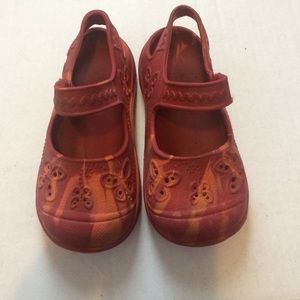 Orange and Maroon Shoes