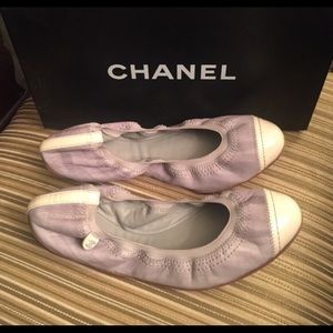 CHANEL CAP TOE BALLERINA FLATS