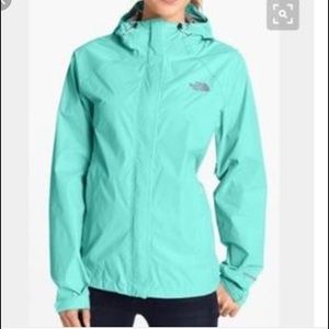 North Face Venture rain jacket size M teal blue