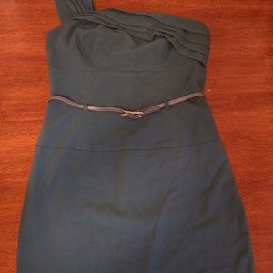 One shoulder strap body con dress