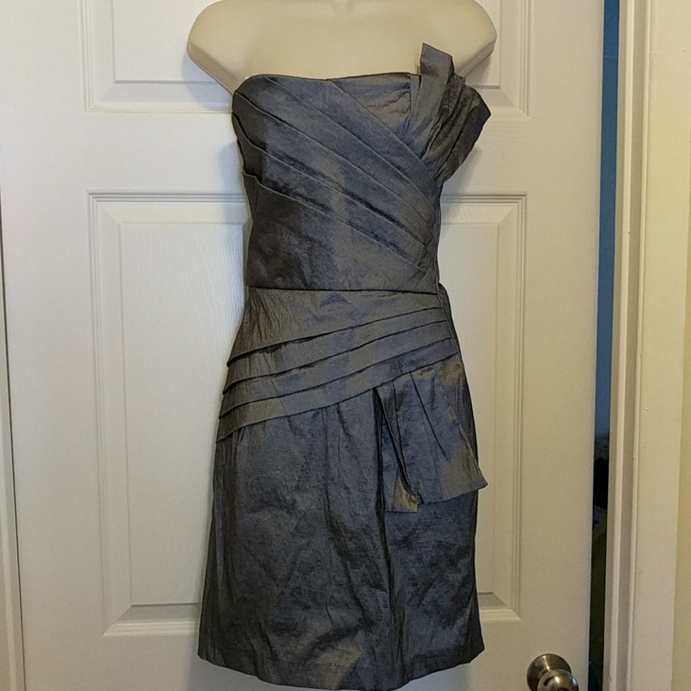 Gray Translucent Party Dress