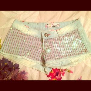 Carnival Festival Jeans Sequins Parade Shorts