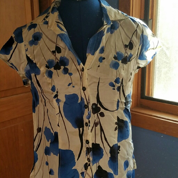Jones new York silk blend top petite