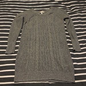 Gray Cable-knit Sweater
