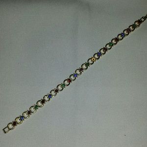 Multi cored stone bracelet