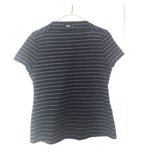 NWOT Kate Spade Saturday navy blue striped top