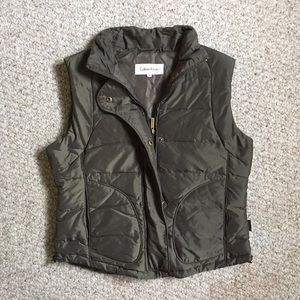 Army Green Calvin Klein Puffy Vest