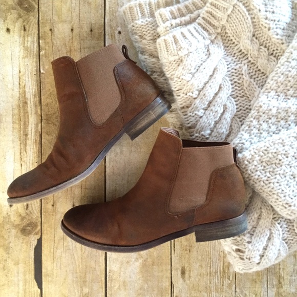 Franco Sarto brown leather Kabrina ankle boots