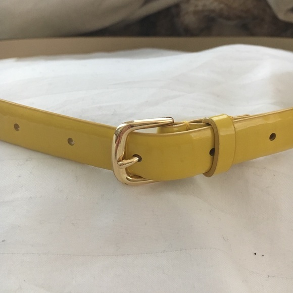 J.crew Yellow Patent Leather Belt size M