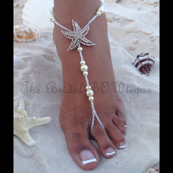 New Bridal Bowtique Barefoot Starfish Sandals