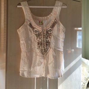Free People Ballet pink corset styled tank