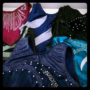 Bundle of 6 gymnastics leotards